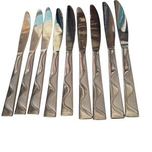 J. C. Penney Home Collection Jazz Serrated Knives 9 inch  Silverware 11Knives